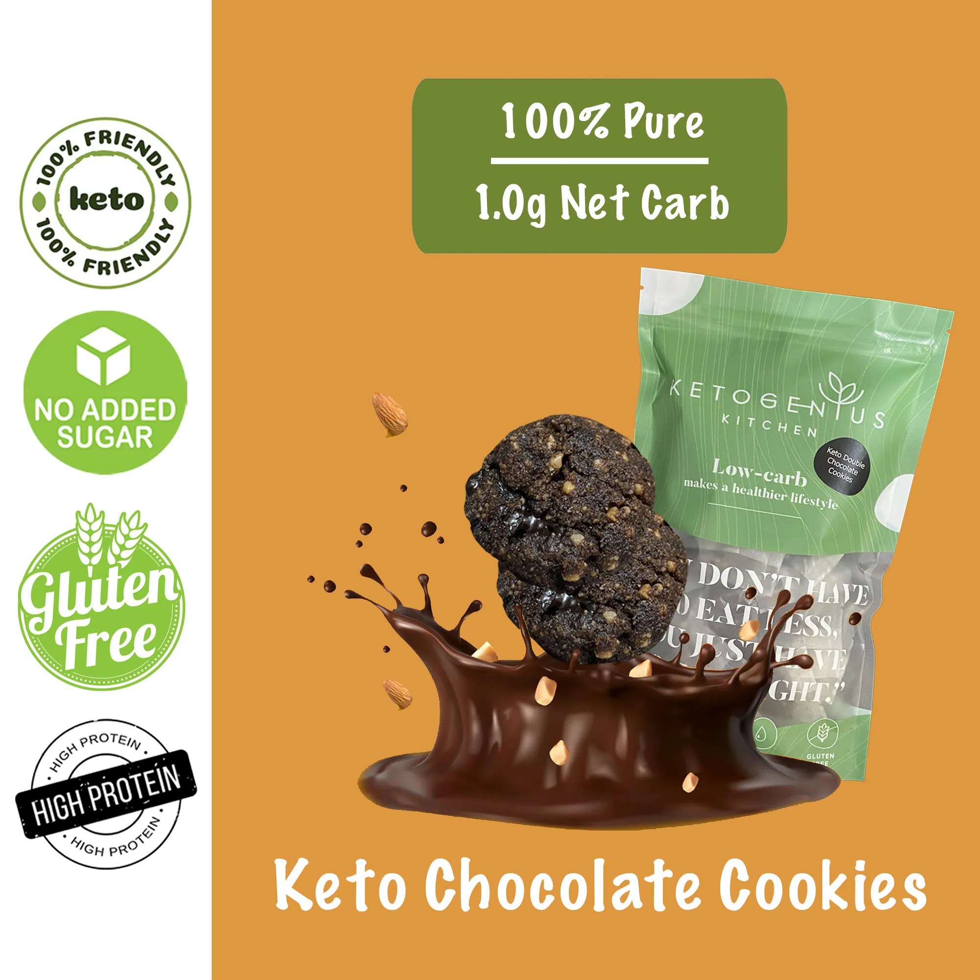 Keto Double Chocolate Cookies (Sugar Free) Ketogenius Kitchen