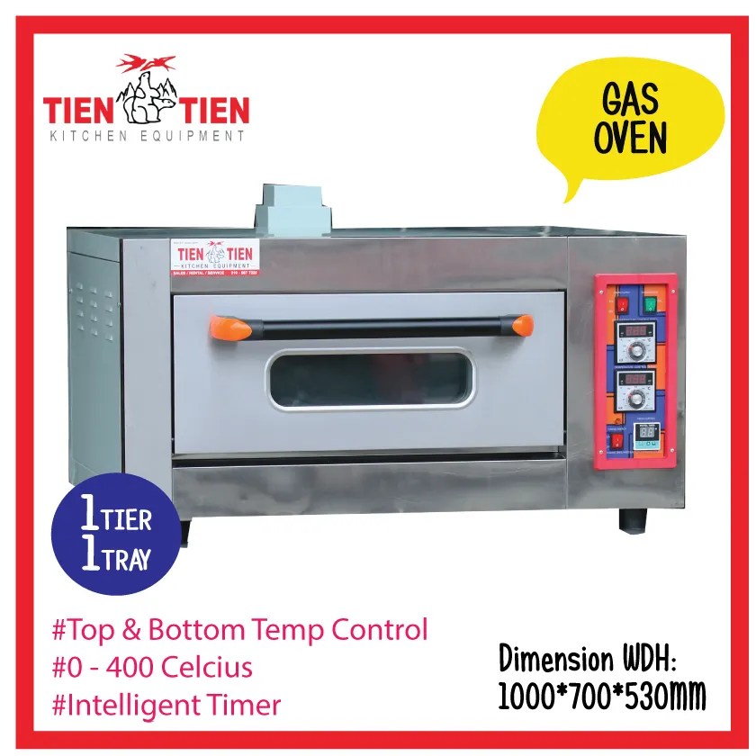 OT/OV03 TIEN TIEN Gas Oven 1 Tier 1 Tray