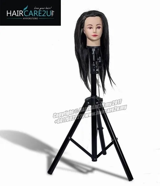 18 inches Mannequin Head 60/40 Semi Human Hair (FREE Table Clamp Holder) HAIRCARE2U.my