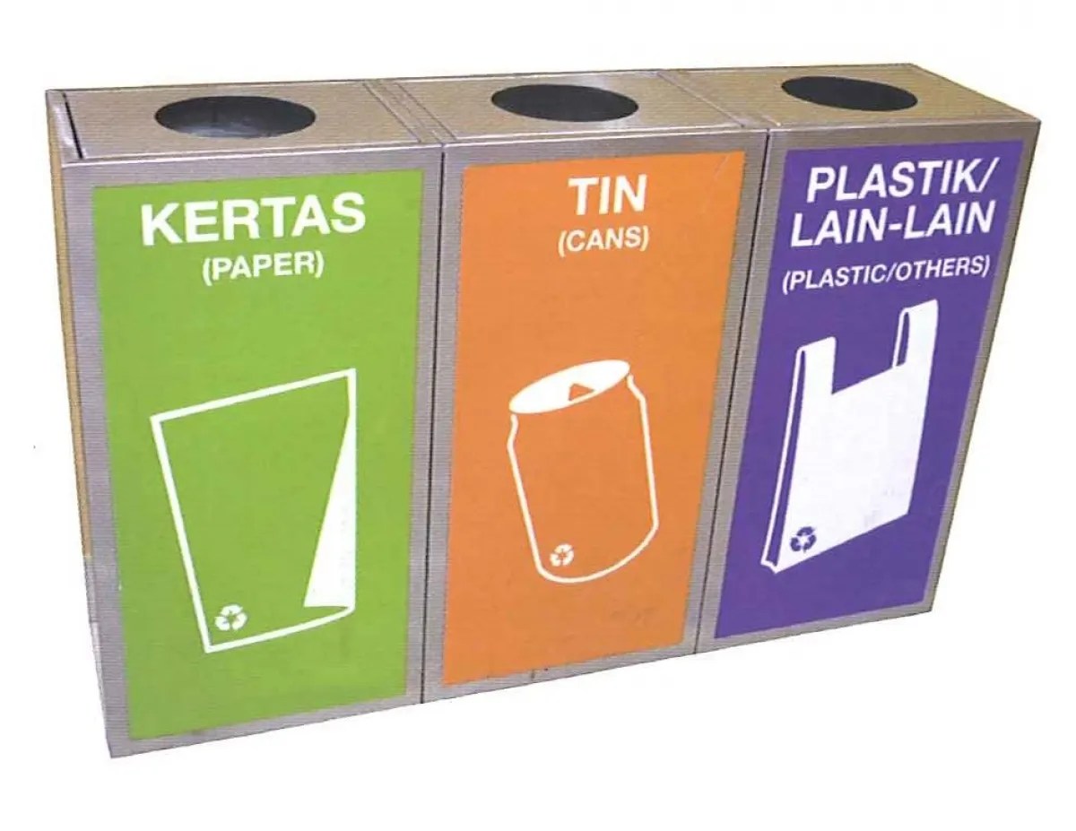 Stainless Steel Rectangle Open Top Recycle Bin Model BRIRECYCLE236