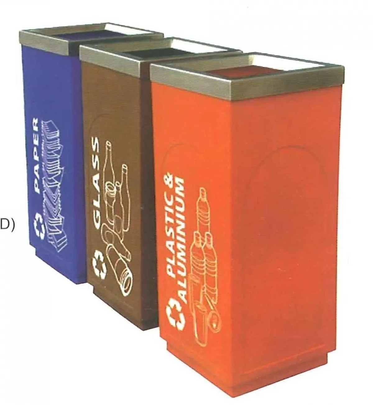 Stainless Steel Swing Top Recycle Bin Model BRIRECYCLE DAISY 90