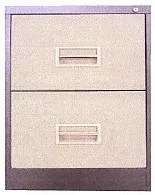 2 Drawer Steel Filing with Recess Handle Model OS106/CB