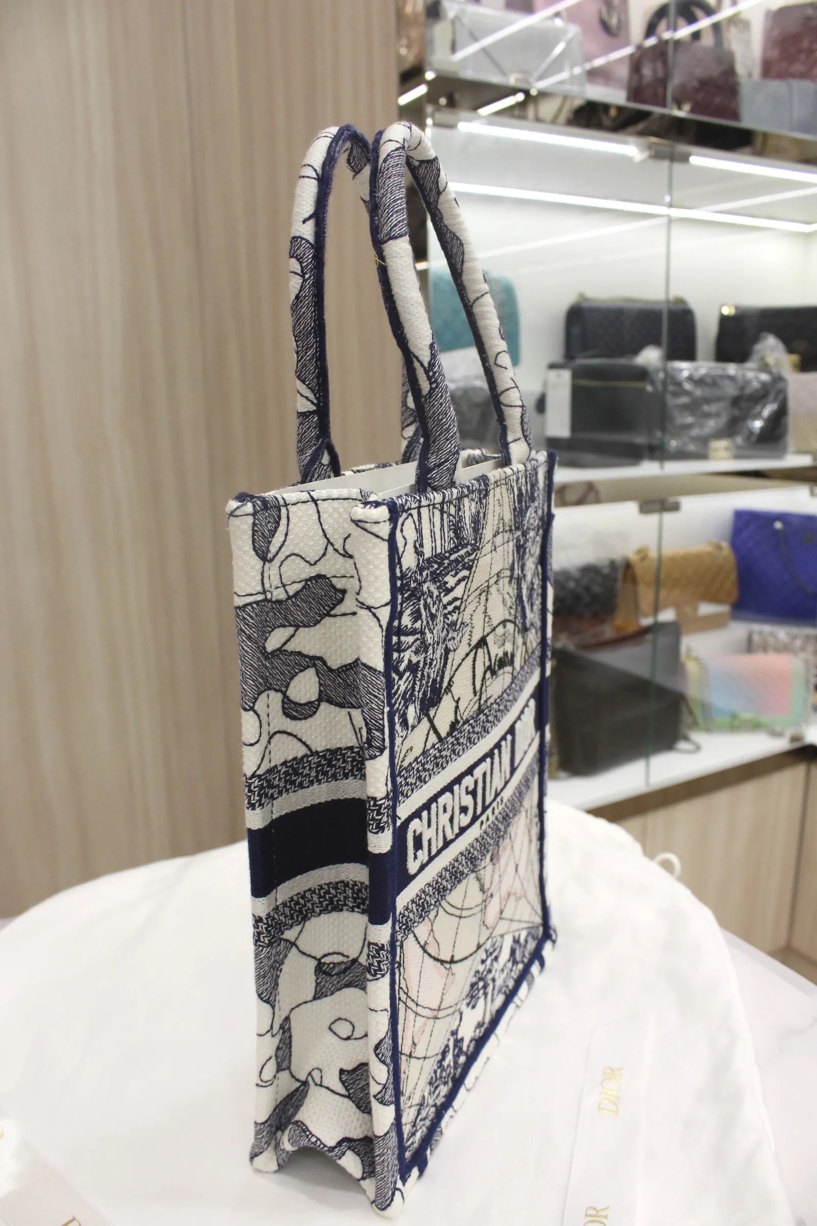 Brand NewChristian Dior Blue Multicolor Dior Around the World