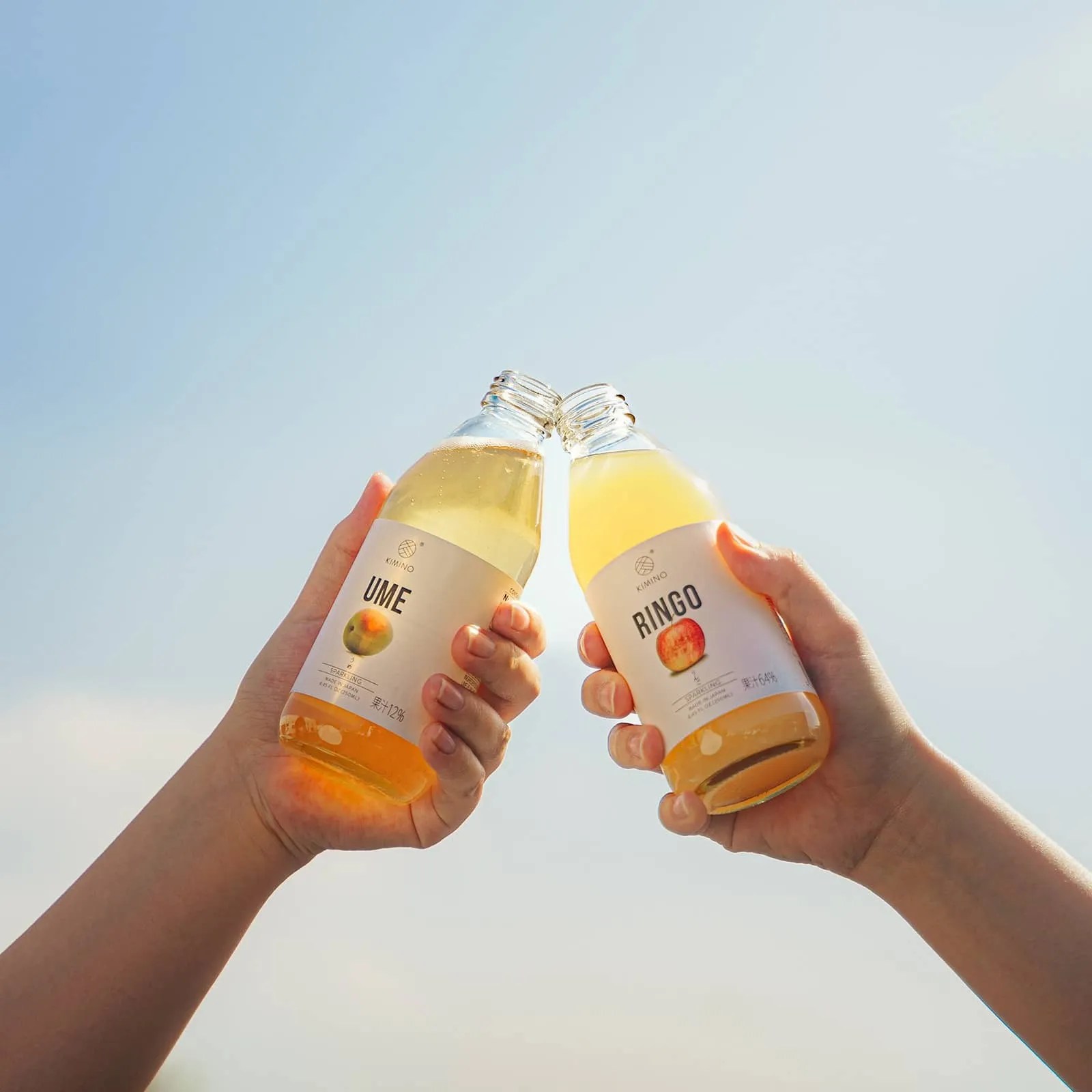 KIMINO SPARKLING JUICE LINE UME YUZU RINGO MIKAN ORGANIC JUICE 250ML