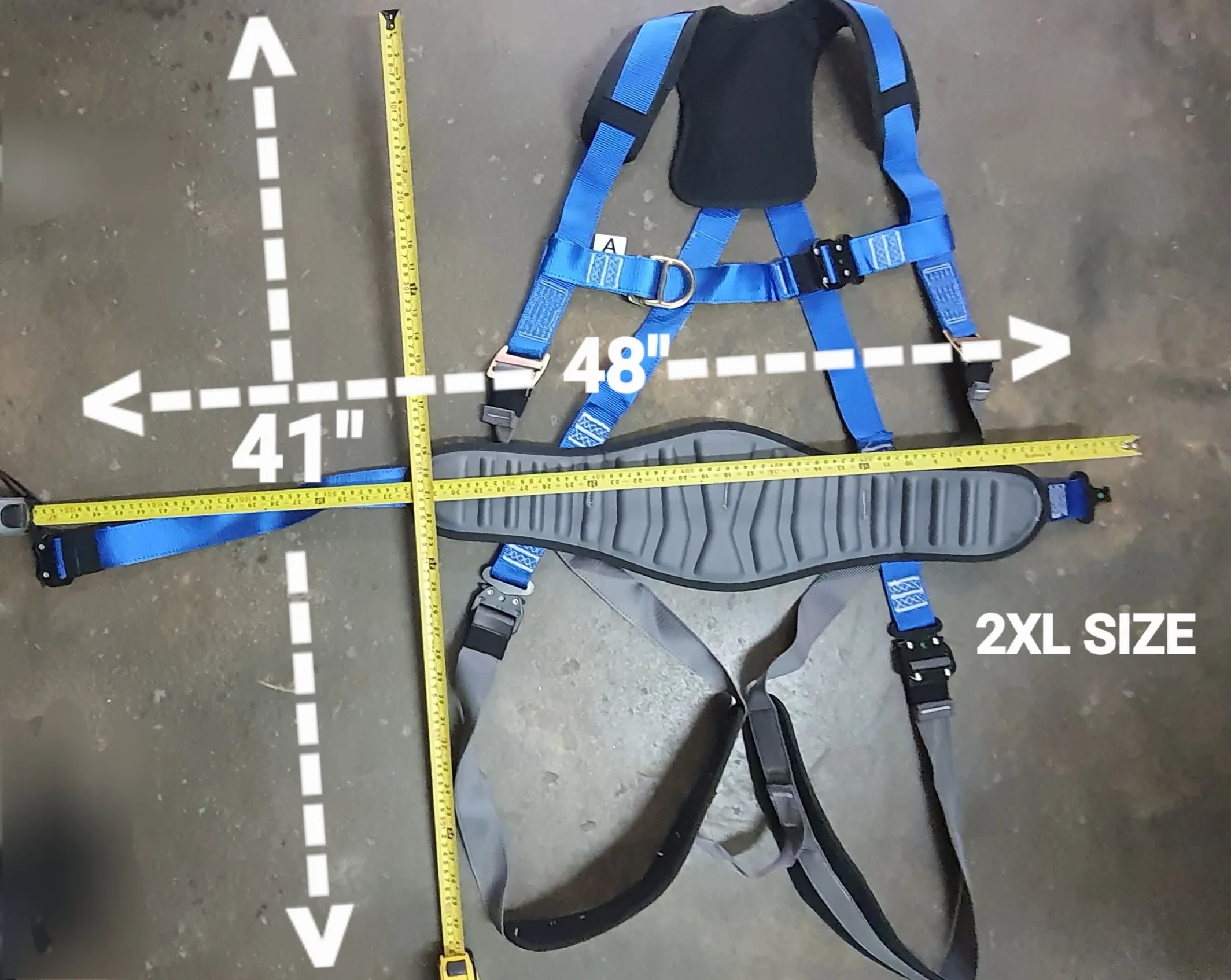 BST full body harness (2XL) with single Lanyard Large hook TSRC STORE