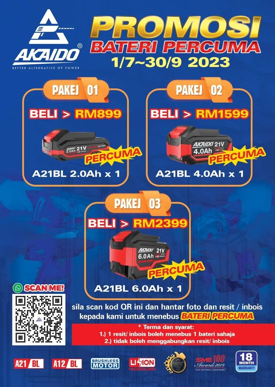 AKAIDO AKHT2000BL21V 2000NM Brushless Cordless Impact Wrench 1700RPM
