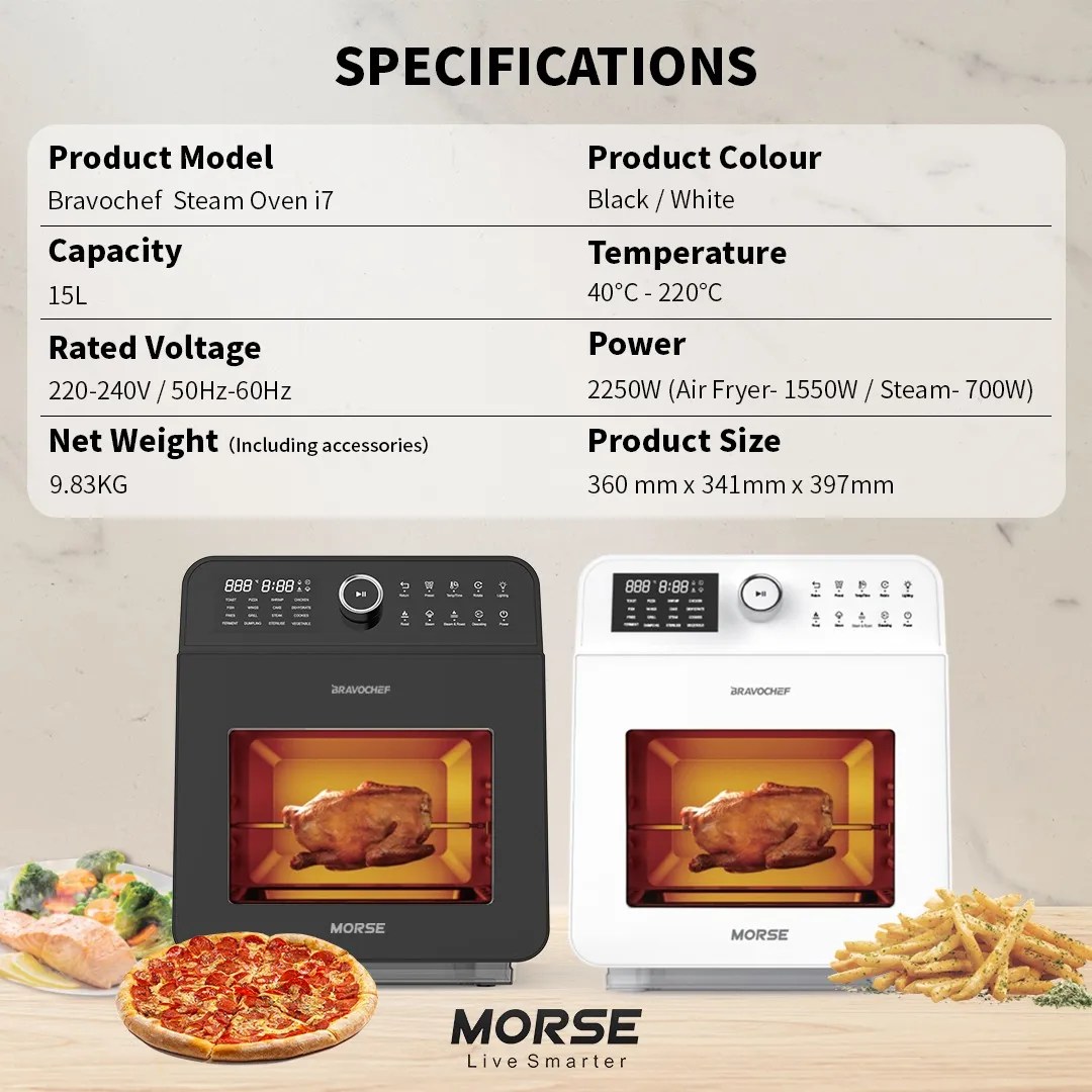 Morse Bravochef Steam Oven i7 (15L) Morse Singapore