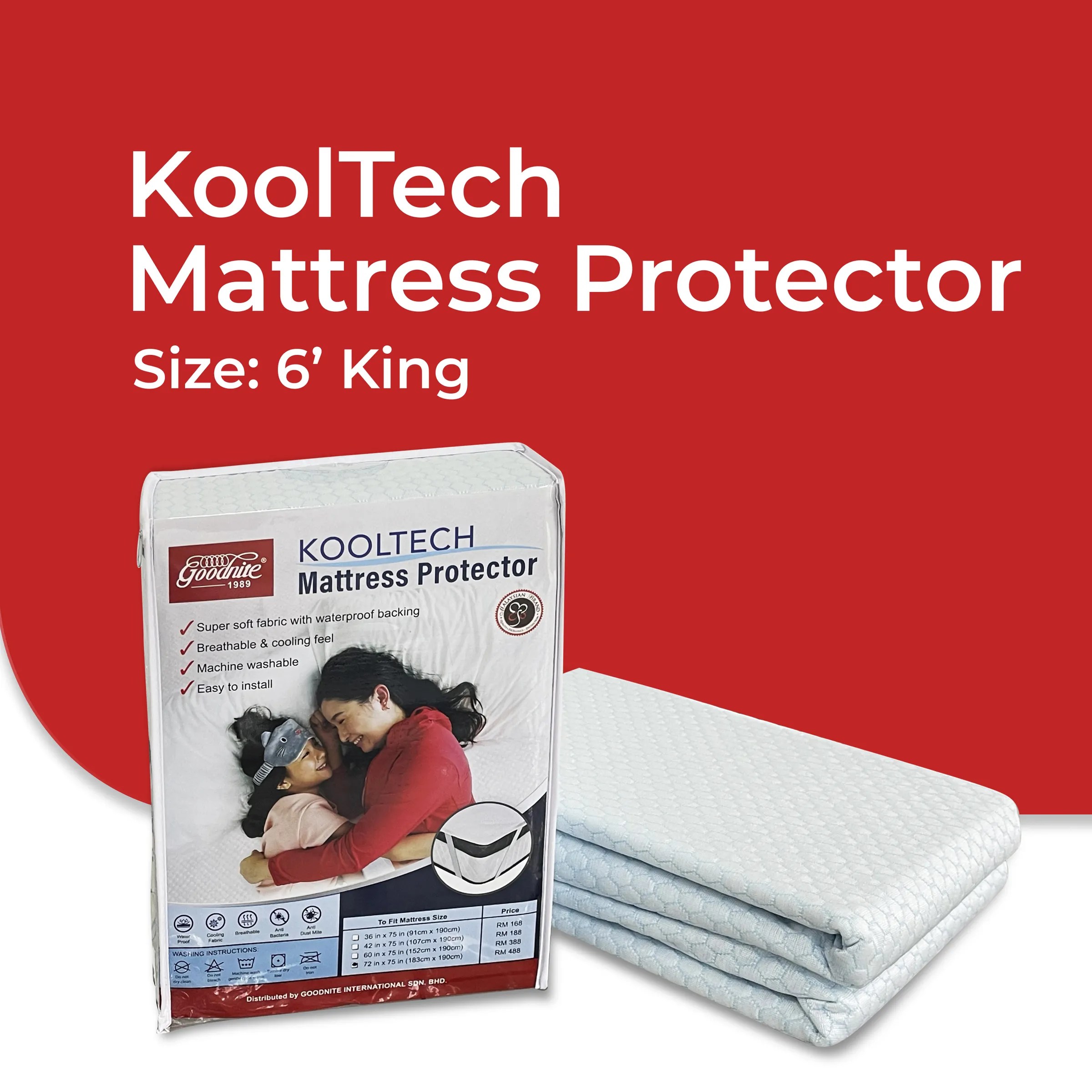 Goodnite KoolTech Mattress Protector (Single/ Super Single/ Queen/ King