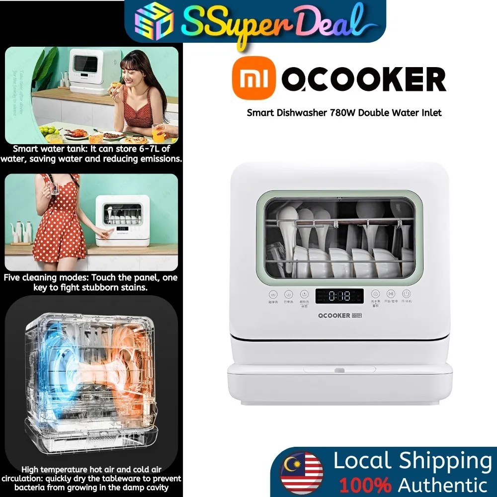 Xiaomi OCOOKER Smart Dishwasher 780W Double Water Inlet SSuperdeal