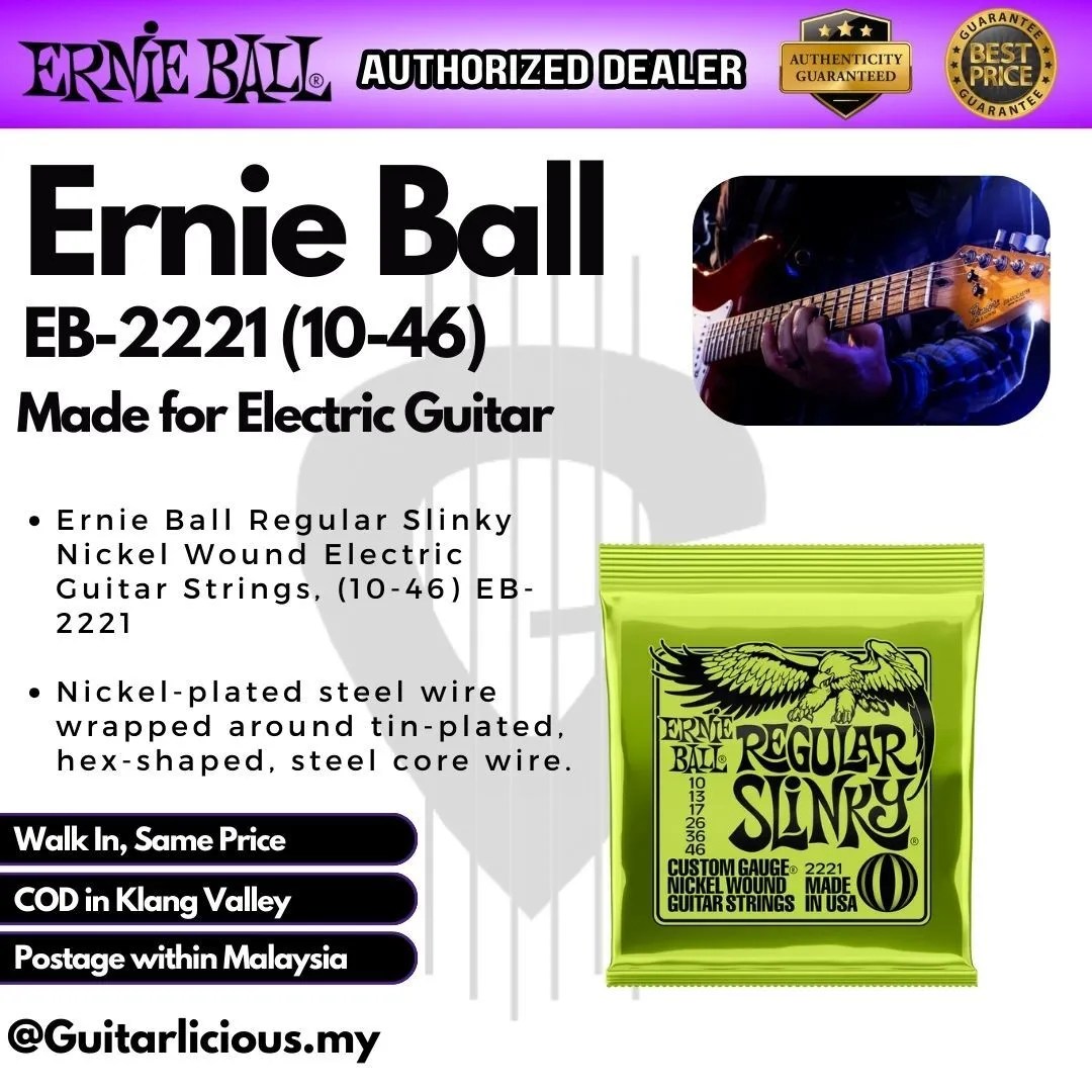 Ernie Ball 2221 Regular Slinky Nickel Wound Electric Guitar Strings