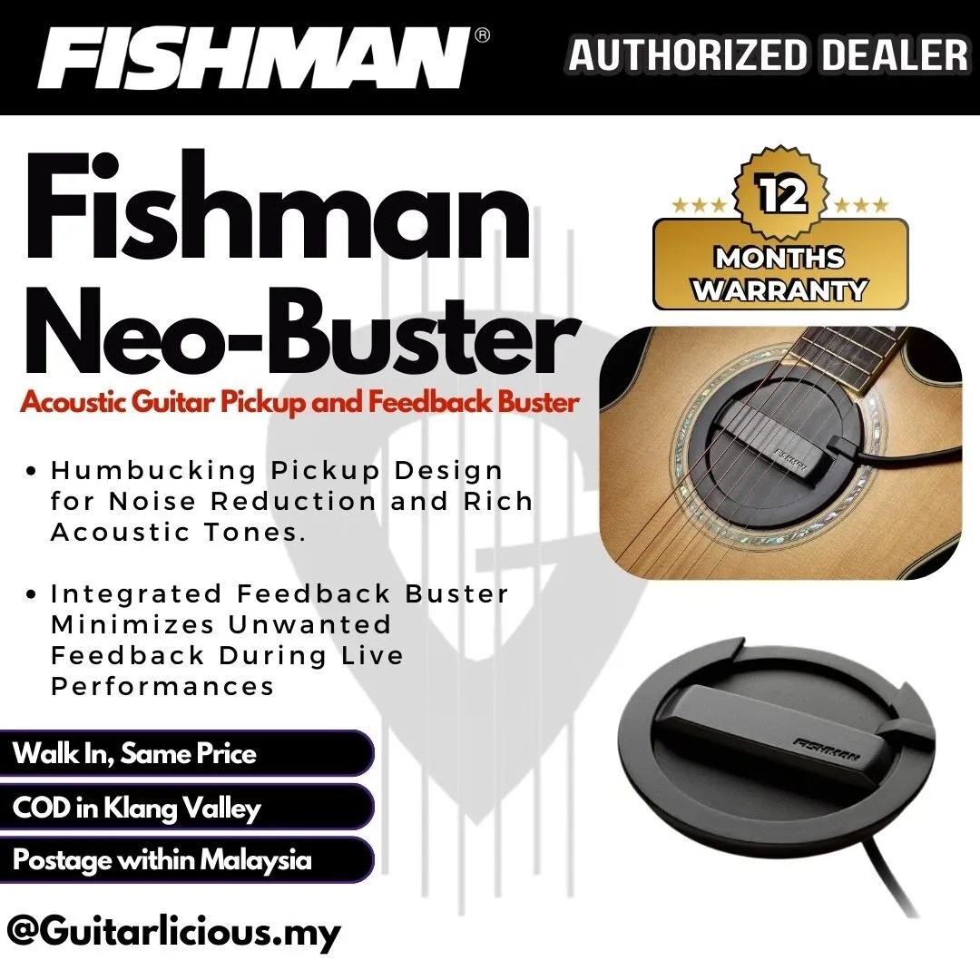 Fishman NeoBuster Humbucker Soundhole Acoustic Guitar Pickup and