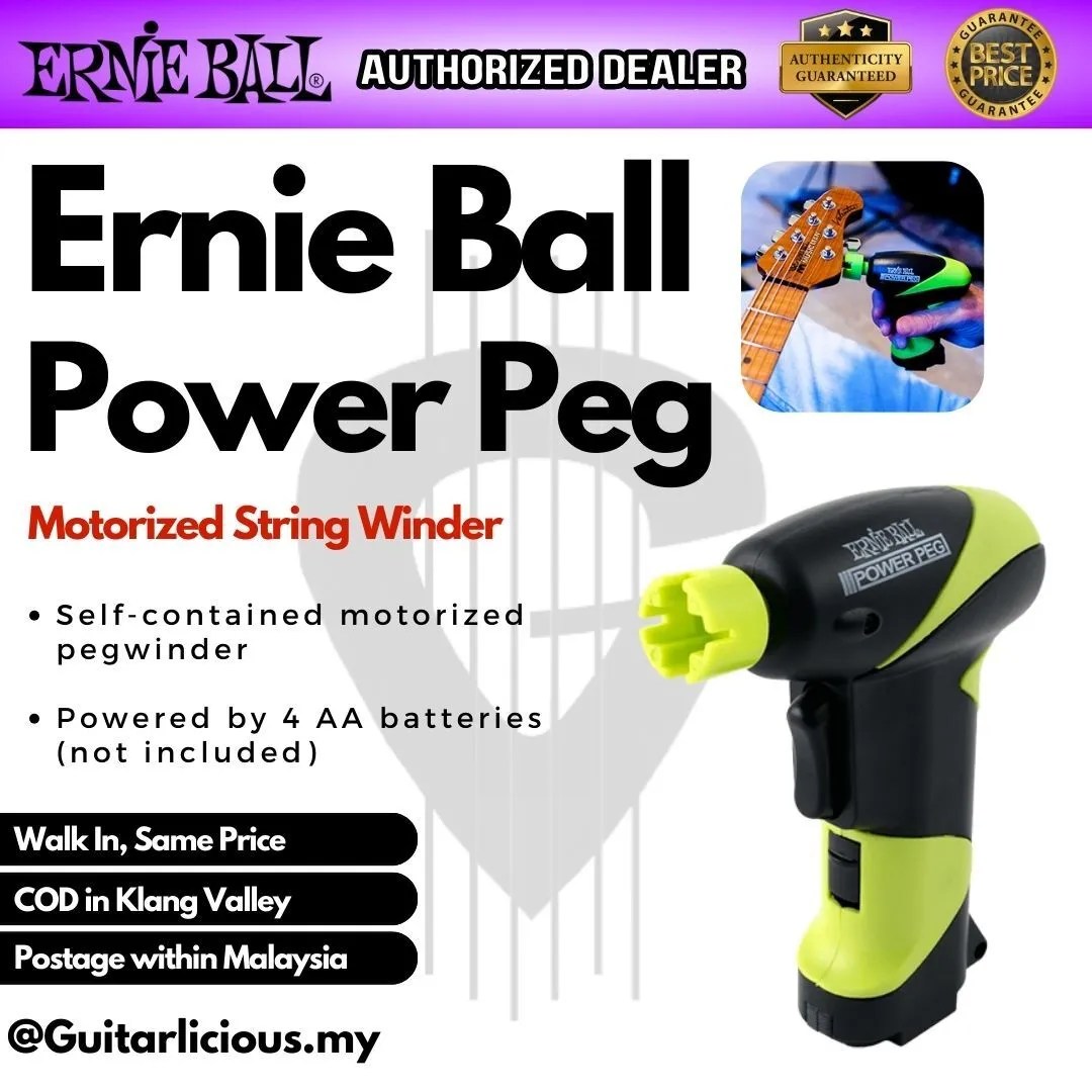 Ernie Ball Power Peg Motorized String Winder (EB4118) GUITARLICIOUS.MY