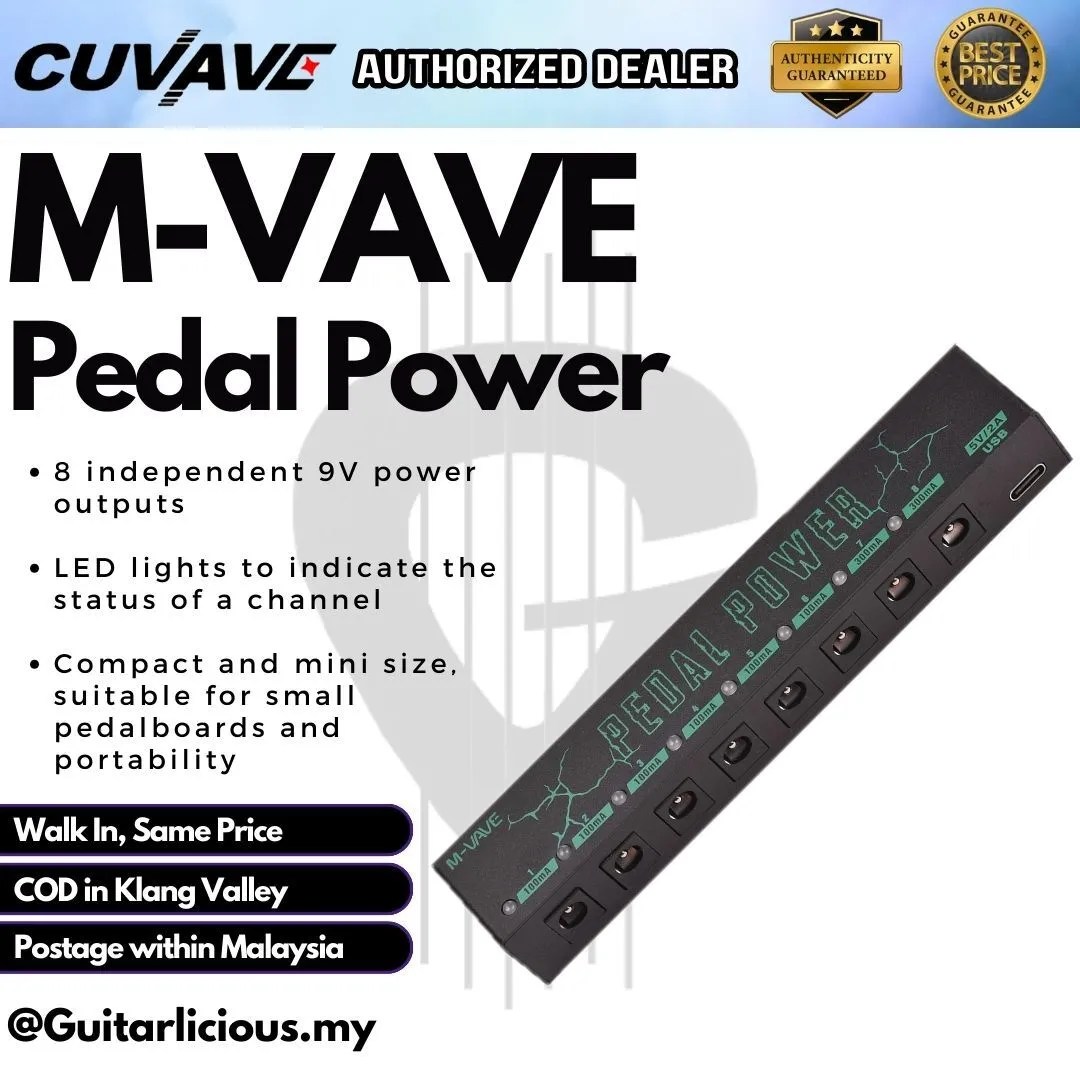 MVave Pedal Power, 8 Isolated Ports Guitar Pedal Effect Power Supply