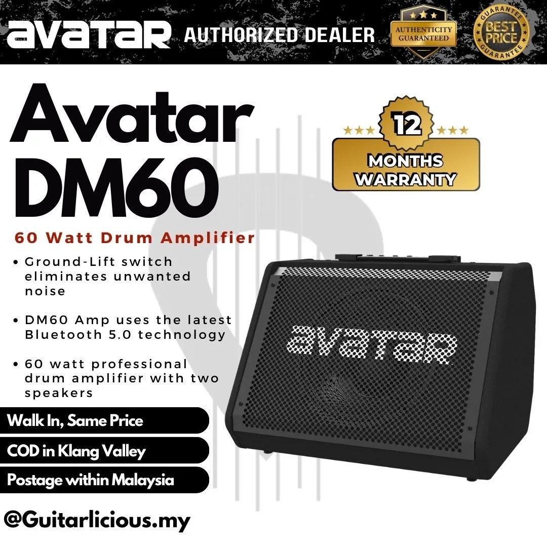 AVATAR DM60, 60 Watt Drum Amplifier Speaker ( DM 60 / DM60 / HXW