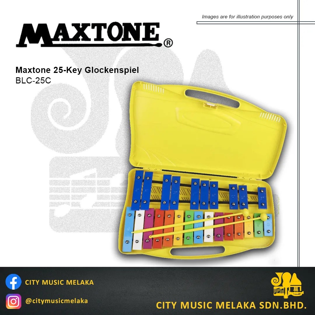 Maxtone 25Key Glockenspiel BLC25C City Music Melaka