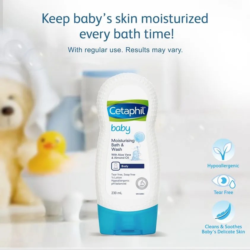 Cetaphil Baby Moisturising Bath & Wash with Aloe Vera & Almond Oil