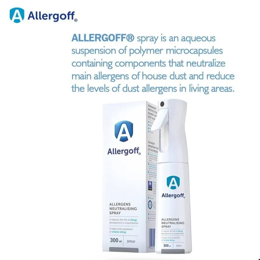 Allergoff Allergen Neutralising Spray for Pollen, House Dust Mites, Pet