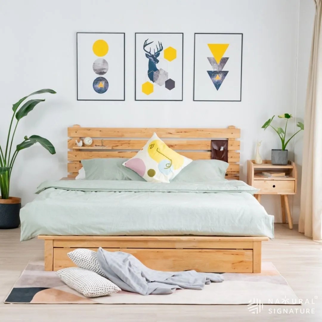 Natural Signature Zen Platform Wooden Bed Frame TAKEAWAY BEDDING