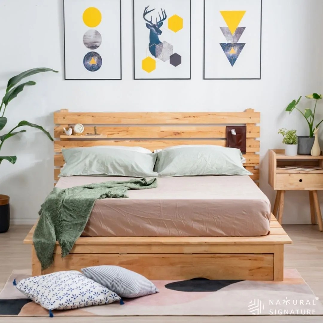 Natural Signature Zen Platform Wooden Bed Frame TAKEAWAY BEDDING