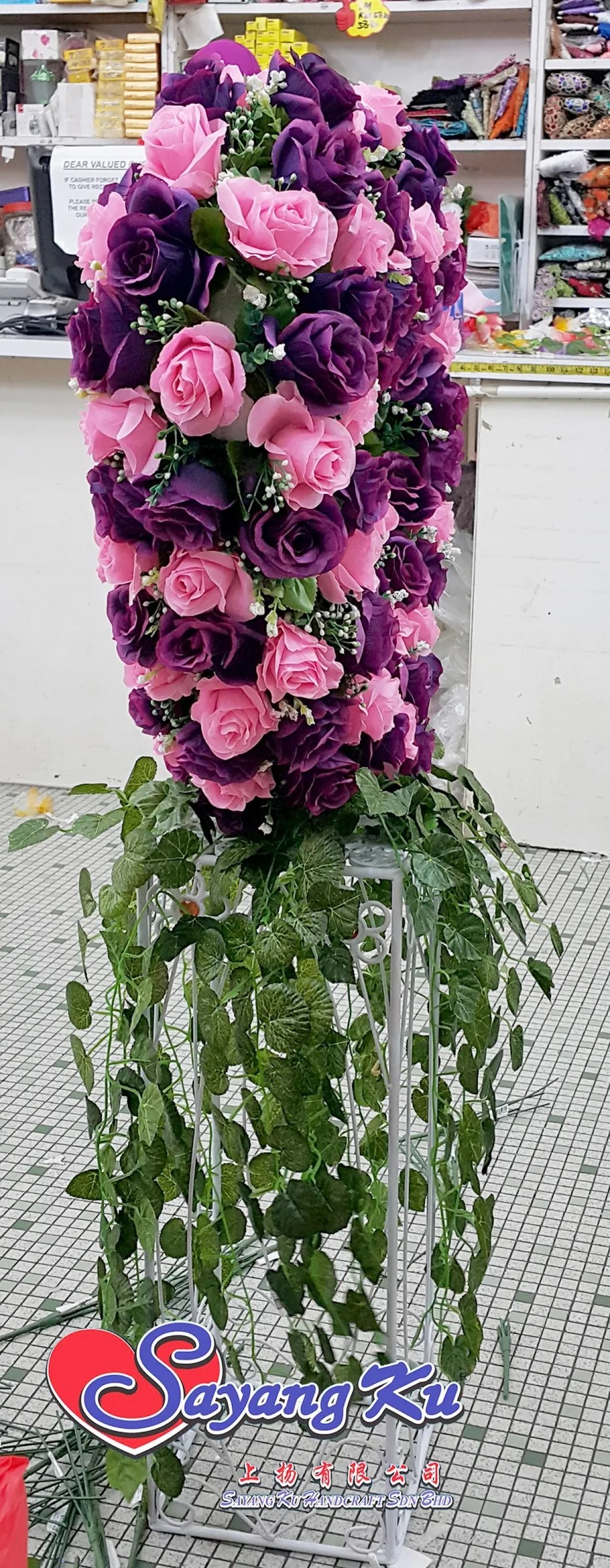 LOVE ROSE FLOWER DECORATION STAND Sayangku Handcraft Online Store