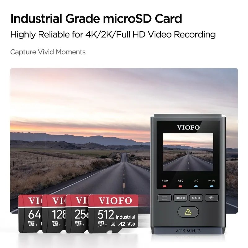 VIOFO 256GB industrial grade microSD card, U3 A22 V30 high speed memory
