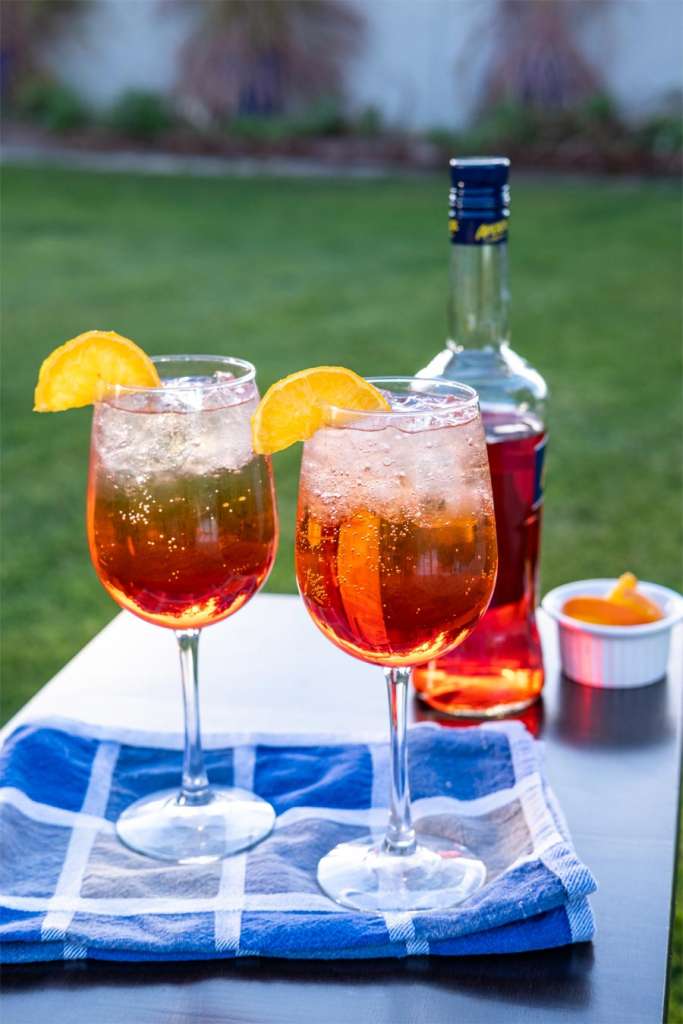 Aperol SpritzoClock Hard Seltzer Cocktail Recipe Styled to Sparkle
