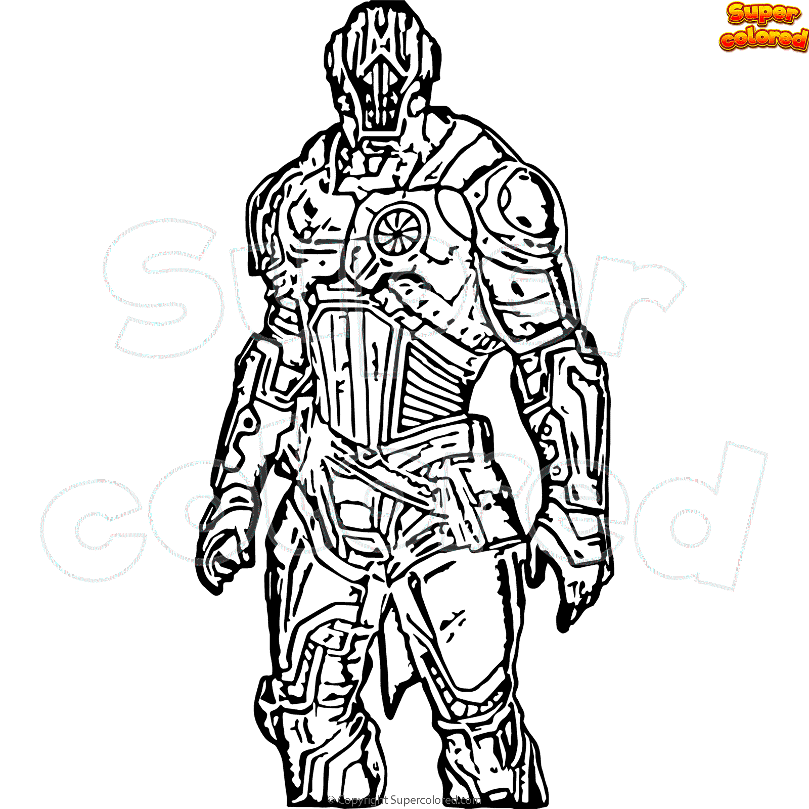 Coloring page Fortnite The Foundation