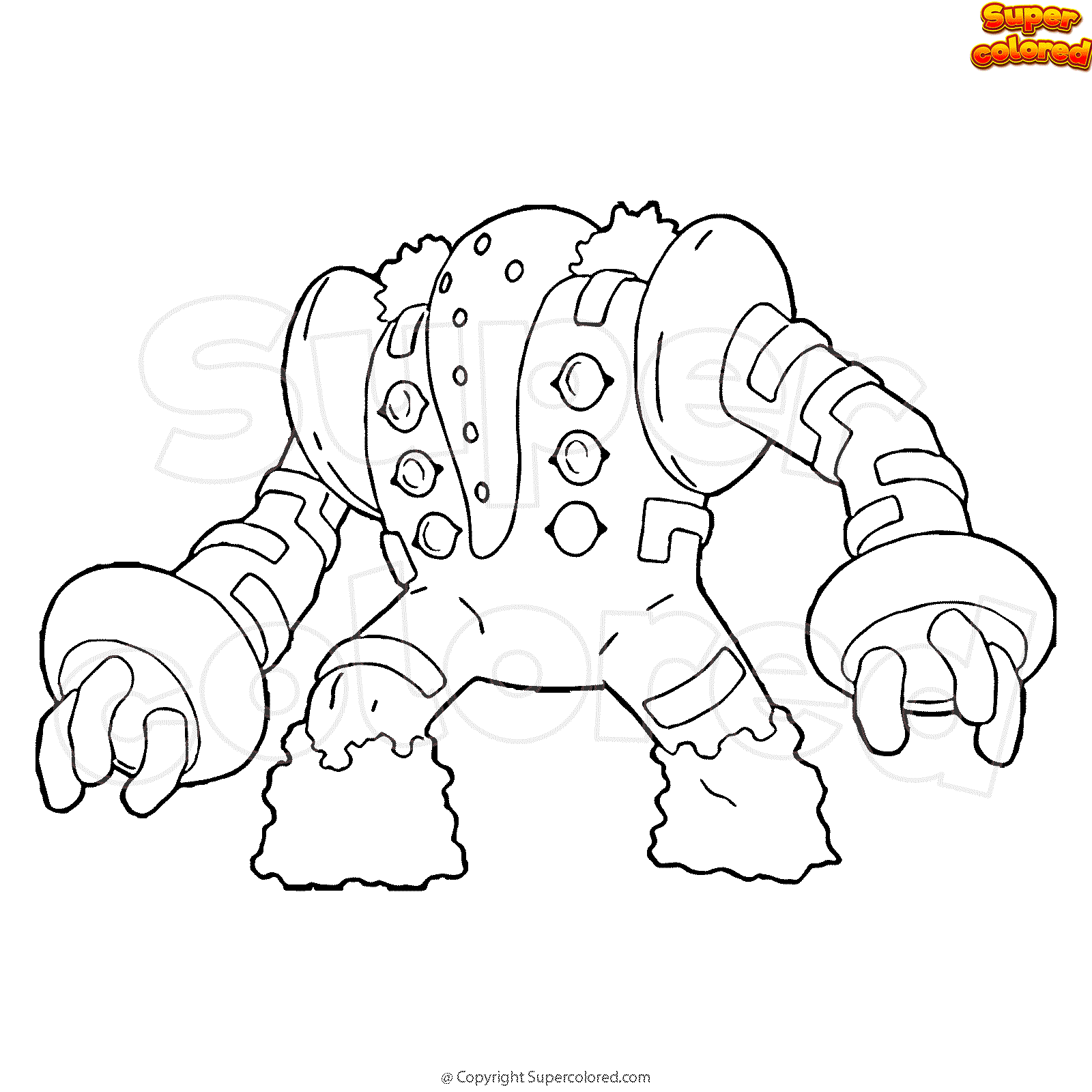 Regigigas Pokemon Coloring Pages