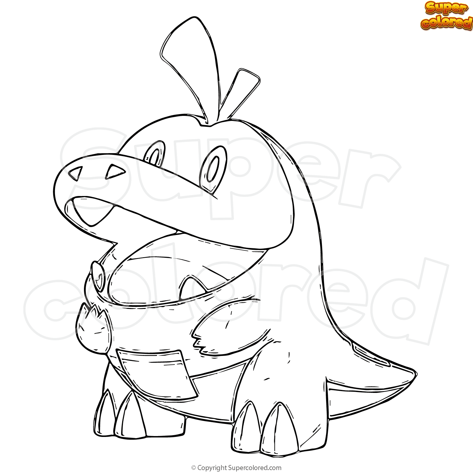 Coloring page Pokemon Fuecoco