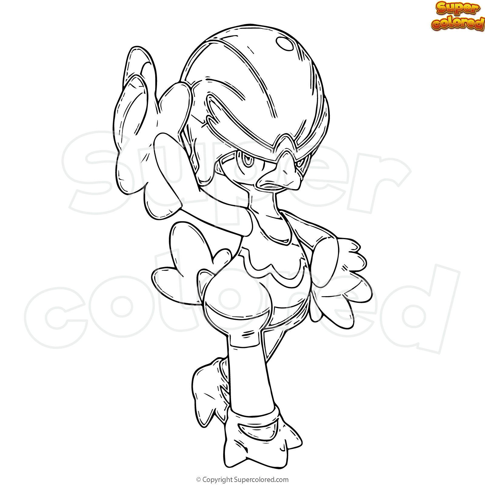 Dibujo para colorear Pokemon Quaxwell