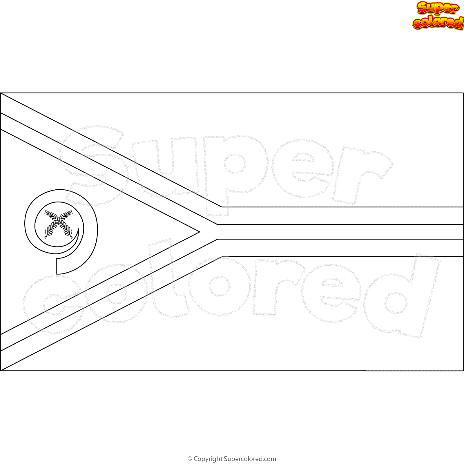 Coloring page Flag of Vanuatu