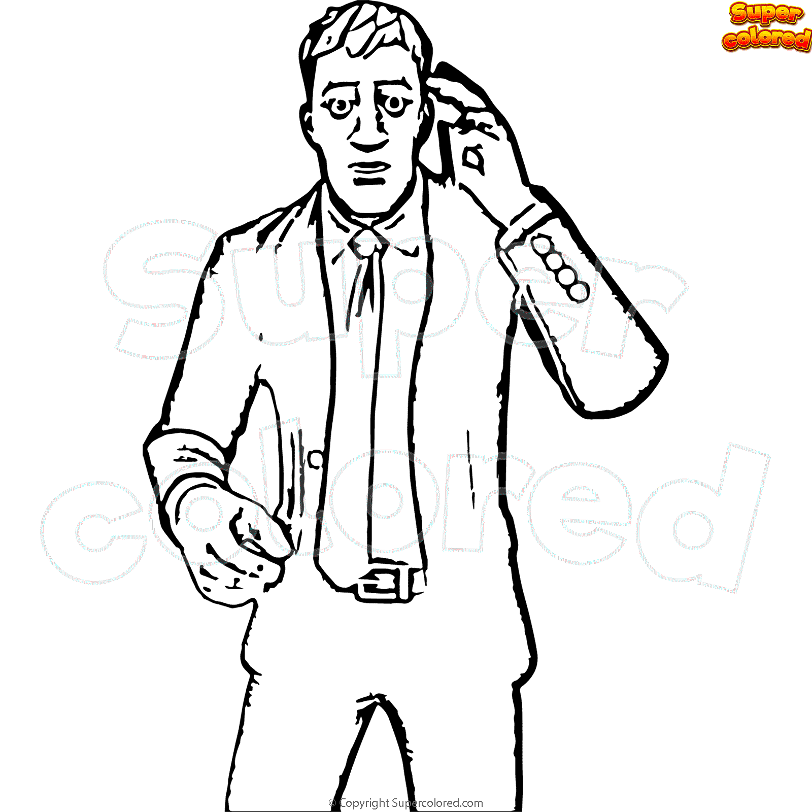 Ausmalbild Fortnite agent jonesy