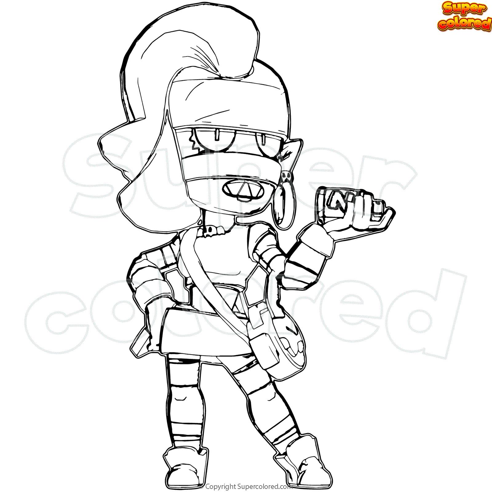 Ausmalbild Brawl Stars Emz