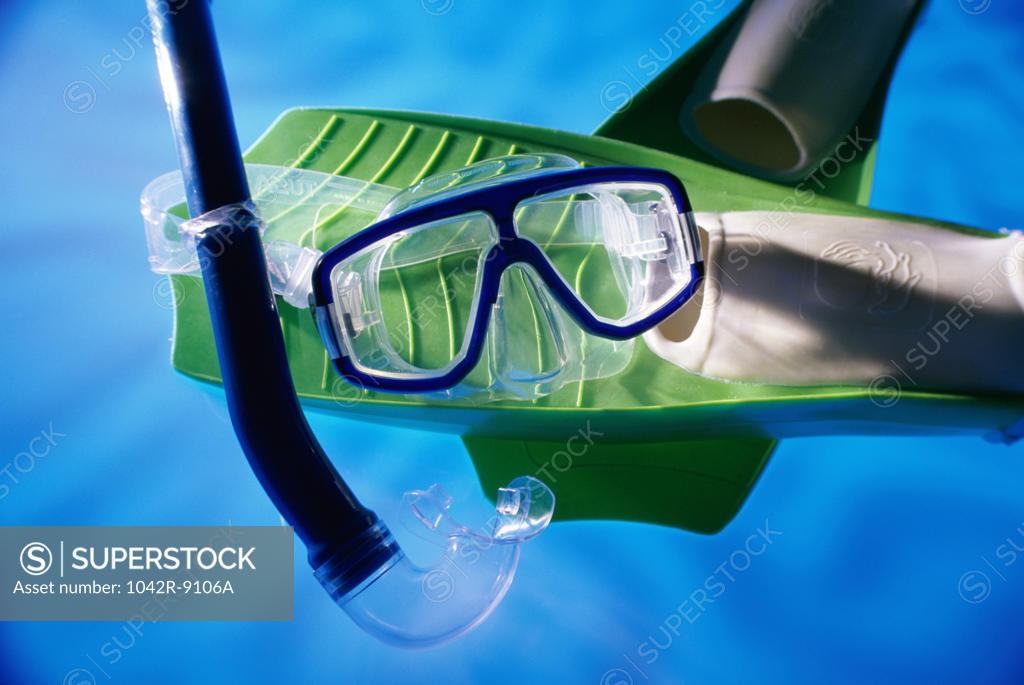 Closeup of snorkeling equipment SuperStock