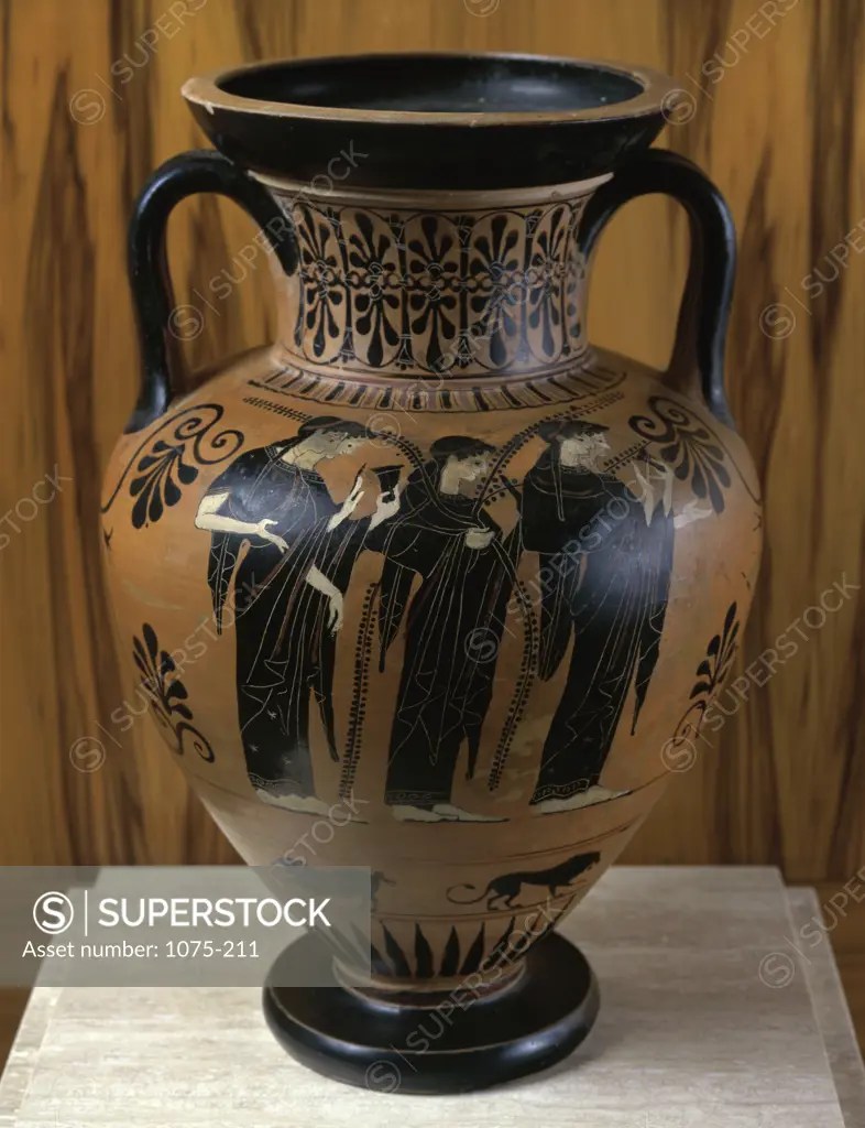 Black Figure Amphora Attic, 6th Century B.C. Greek Art Cummer Museum of