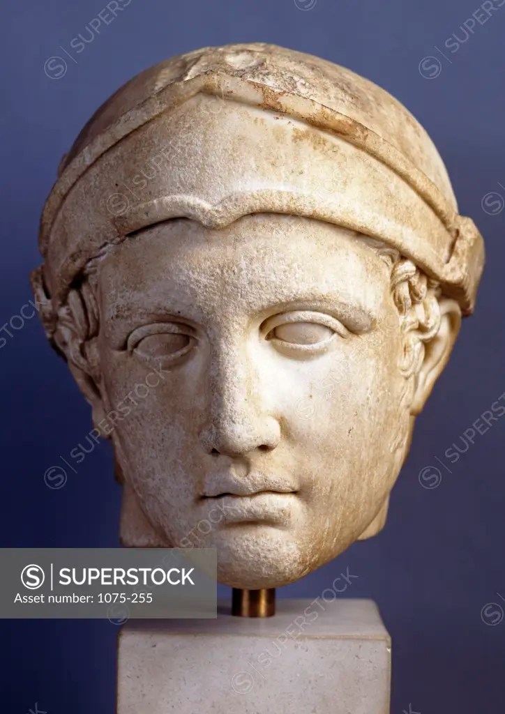 Head of Theseus, Roman art, Circa 150200, USA, Florida, Jacksonville, The Cummer Museum of Art