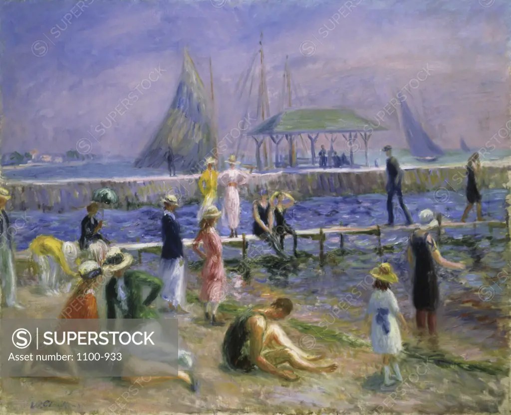Town Pier Blue Point, Long Island William James Glackens (18701938