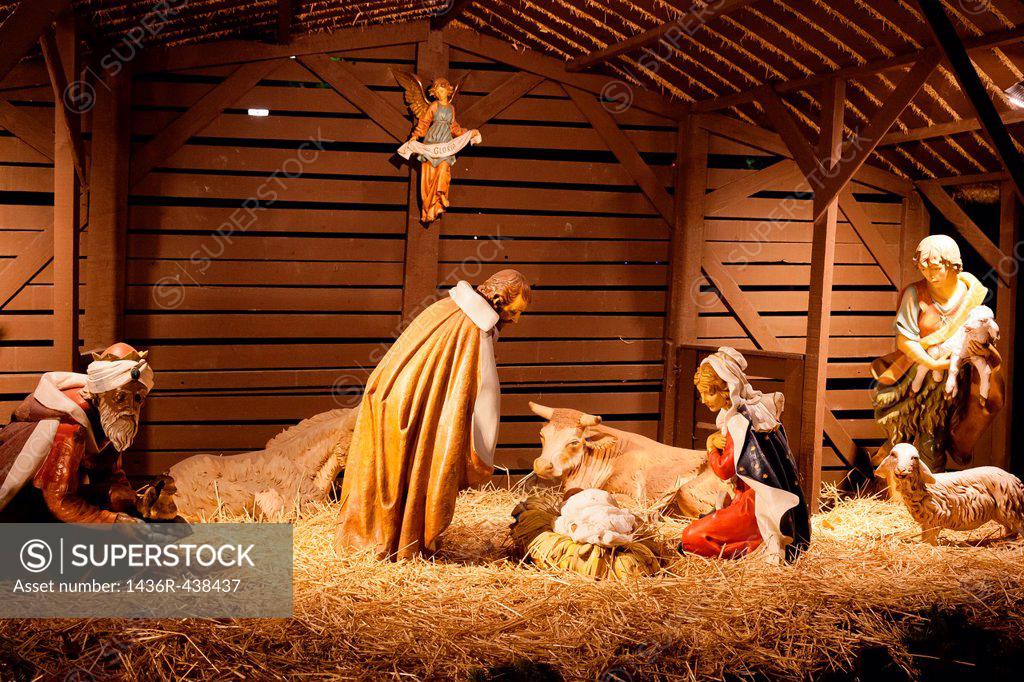 Nativity scene is a depiction of the birth of Jesus as described in the