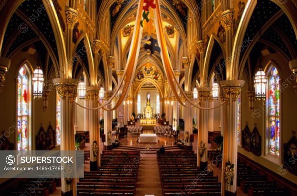 Interior of a church, Basilica of the Sacred Heart, South Bend, Indiana
