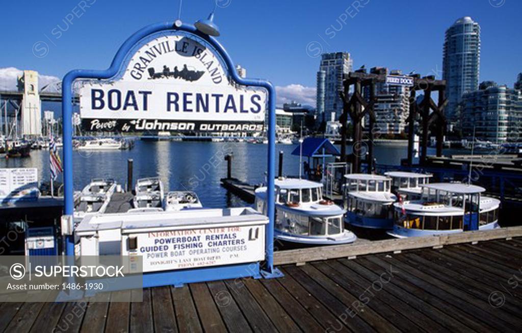 Canada, British Columbia, Vancouver, Granville Island, boat rentals