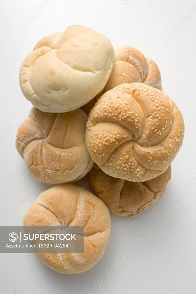 Various types of bread rolls Stock Photo 1532R34284 Superstock
