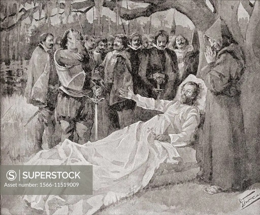 The death of De Soto in 1542. Hernando de Soto, 14961542. Spanish