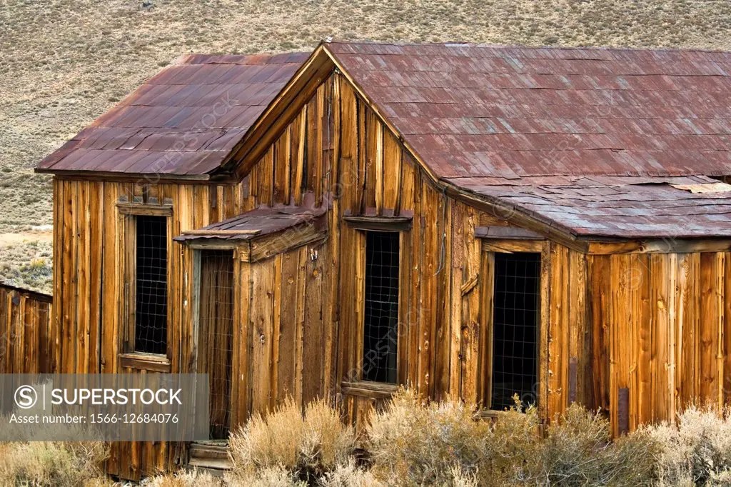 Exterior house detail, Bodie State Historic Park, Mono County