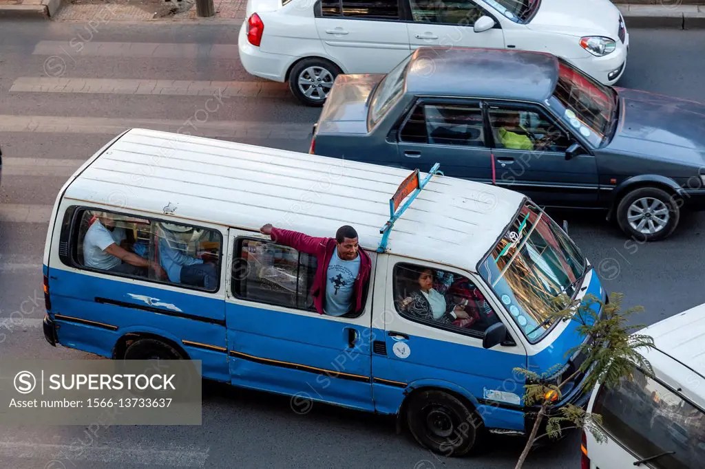 Minibus Taxis, Bole Road, Addis Ababa, Ethiopia. SuperStock