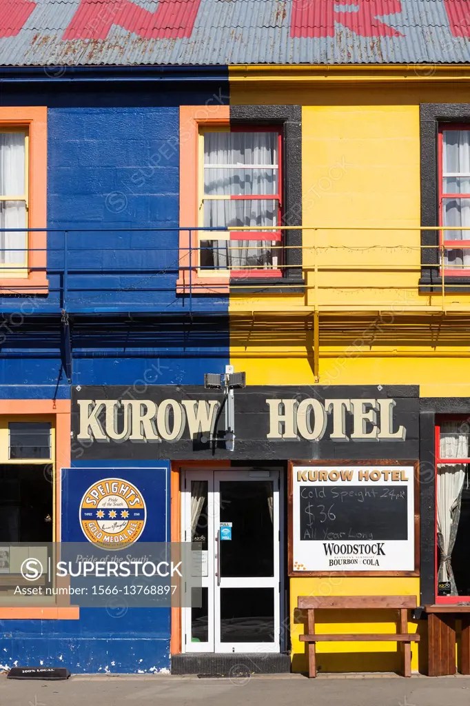 New Zealand, South Island, Canterbury, Kurow, Kurow Hotel. SuperStock