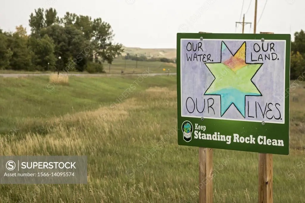 Little Eagle, South Dakota A sign along Highway 63 on the Standing