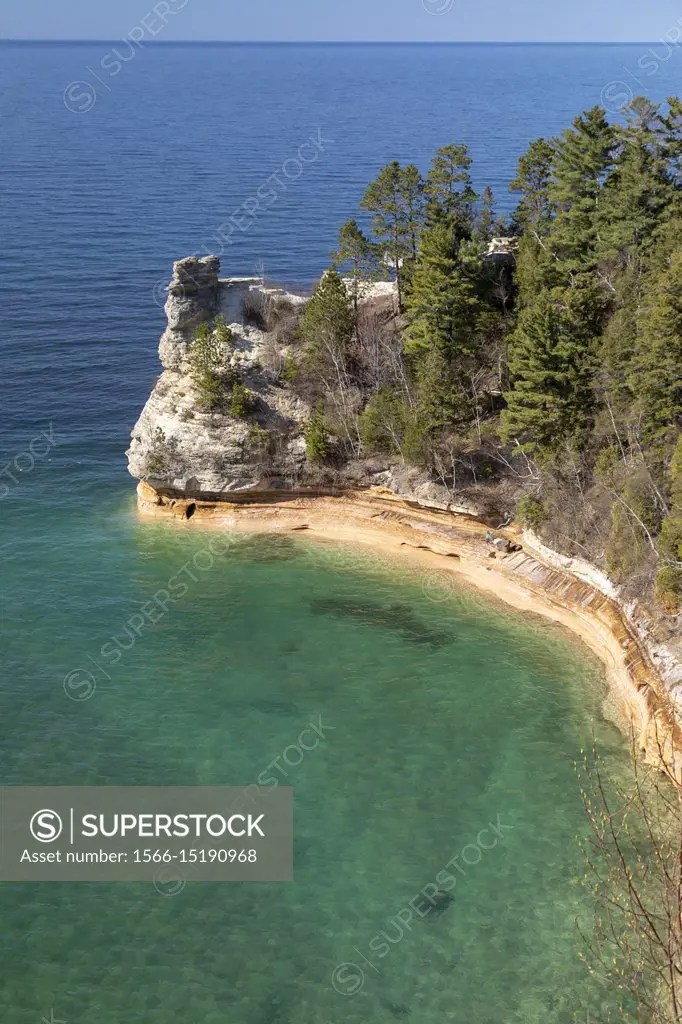 Munising, Michigan Miners Castle on Lake Superior at Pictured Rocks