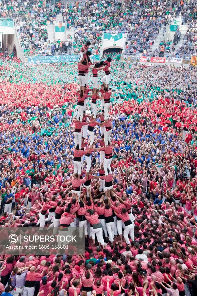 Spain, Catalonia, Tarragona, casteller festival SuperStock
