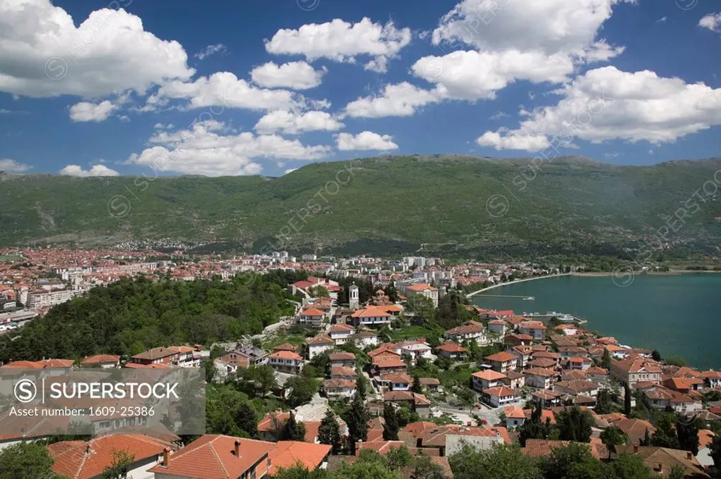 Macedonia, Ohrid, Ohrid Overview from Car Samoil´s Castle SuperStock