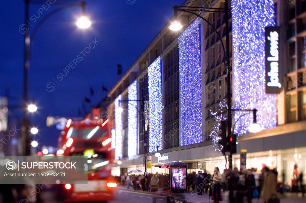 Oxford Street, Christmas, London, England SuperStock